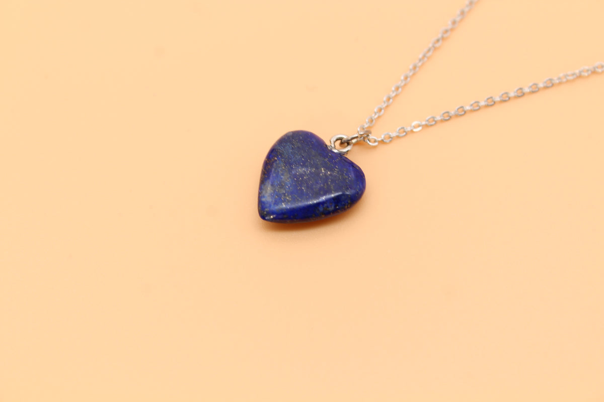 Dainty Royal Blue Lapis Heart - Empire Gems International