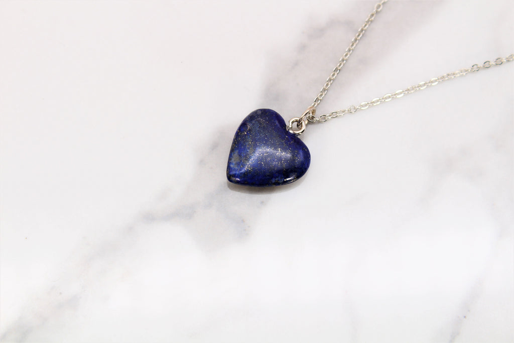 Dainty Royal Blue Lapis Heart - Empire Gems International
