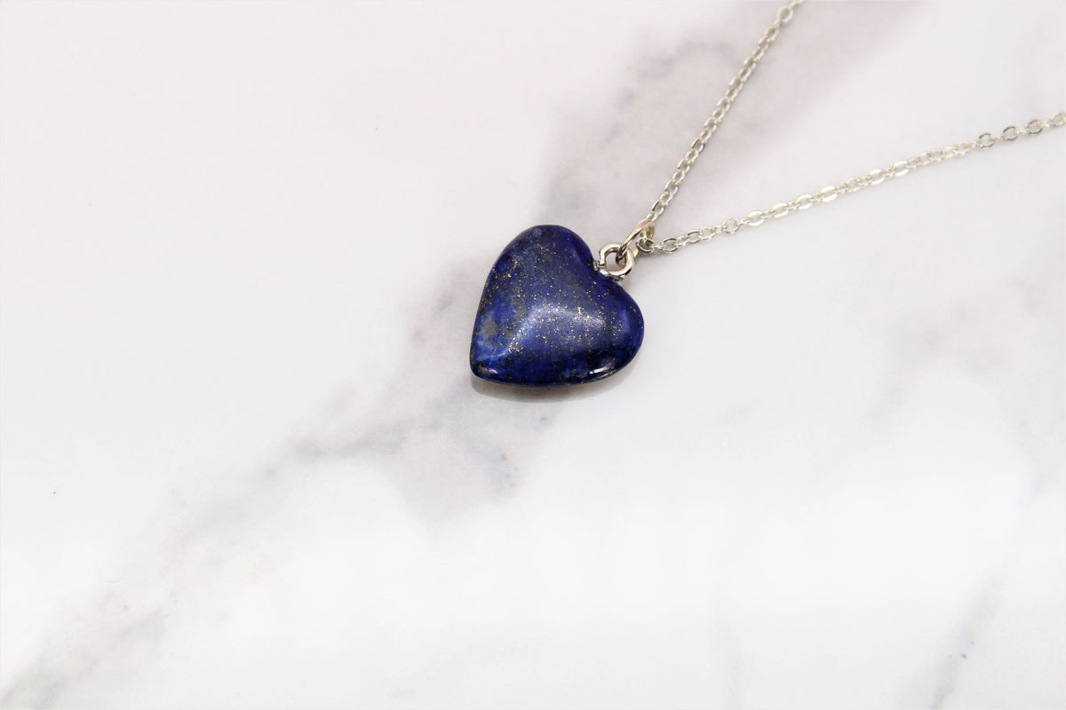 Dainty Royal Blue Lapis Heart - Empire Gems International