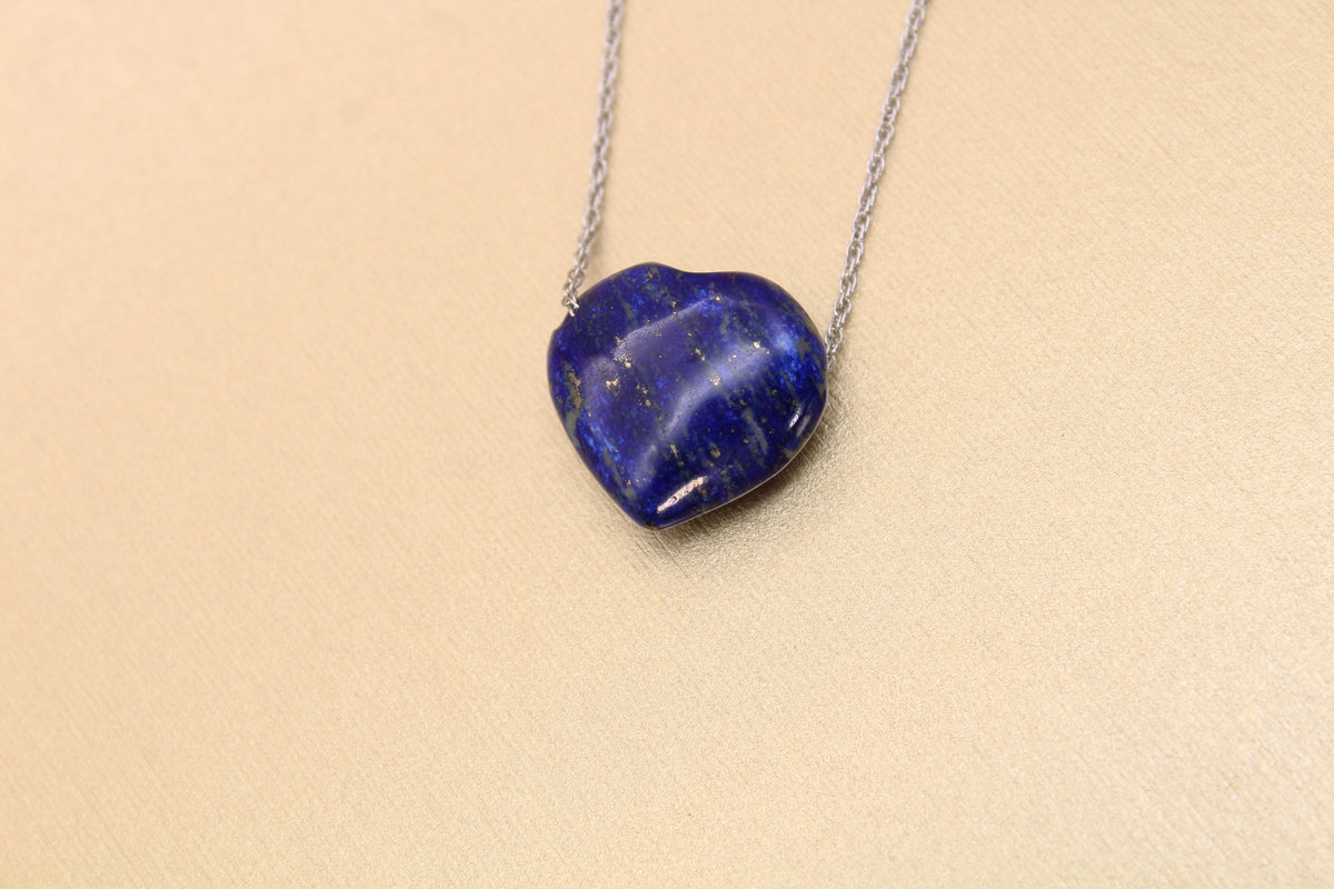 Royal Blue Lapis Heart Pendant - Empire Gems International