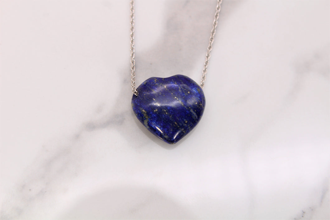 Royal Blue Lapis Heart Pendant - Empire Gems International