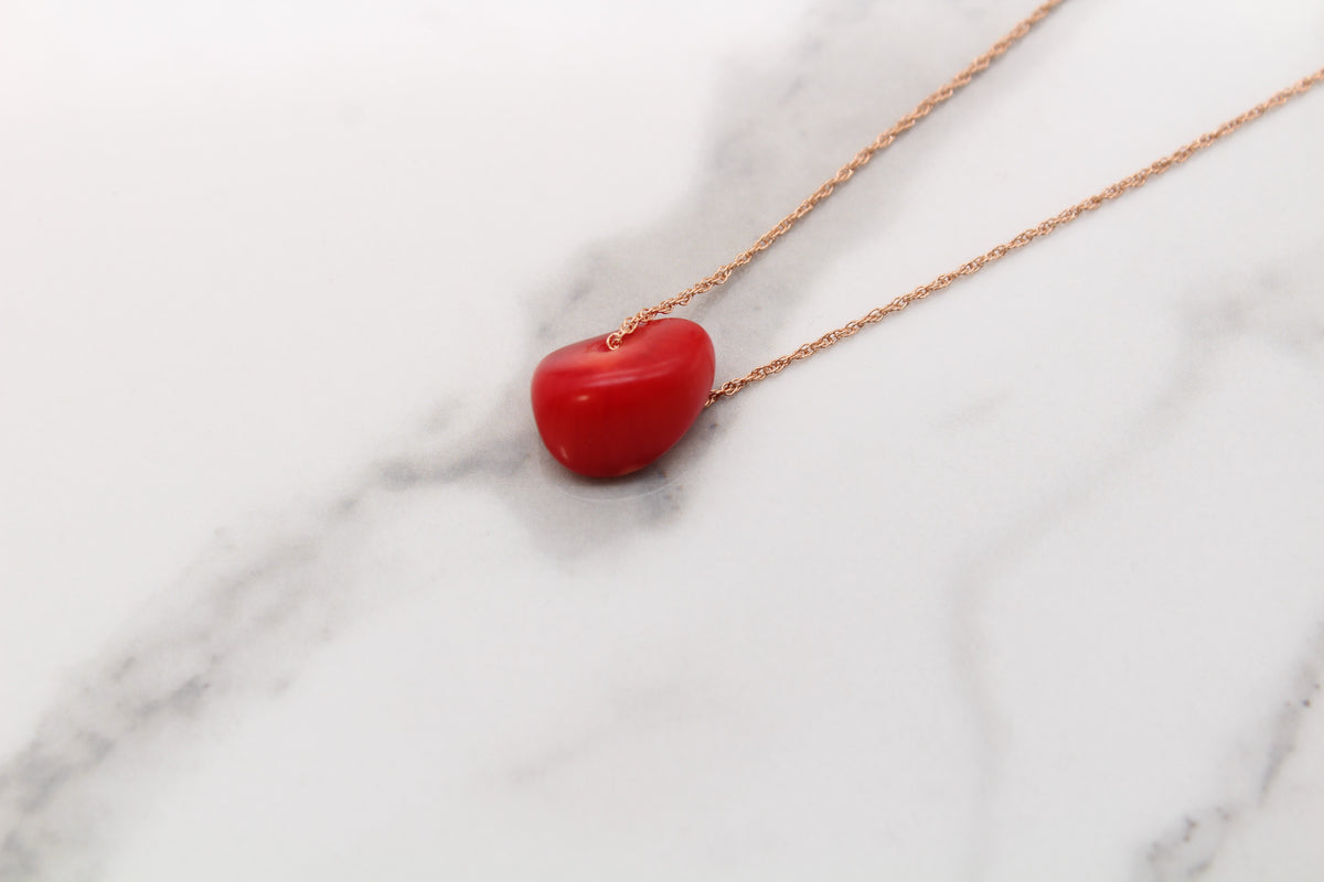 Dainty Coral Crystal Necklace - Empire Gems International