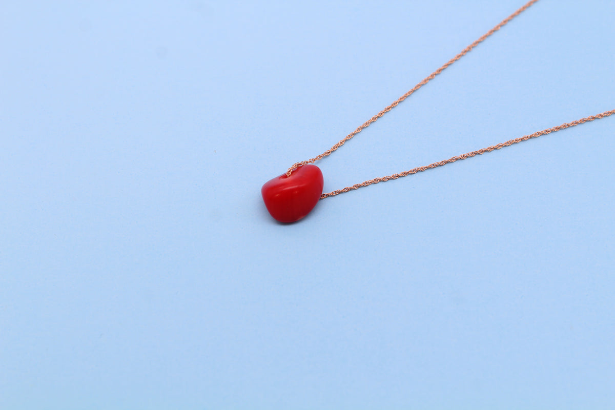 Dainty Coral Crystal Necklace - Empire Gems International