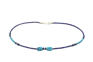 Lapis & Turquoise Choker - Empire Gems International