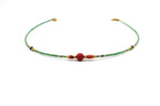 Dainy Coral & Green Turquoise Choker - Empire Gems International