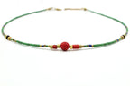 Dainy Coral & Green Turquoise Choker - Empire Gems International
