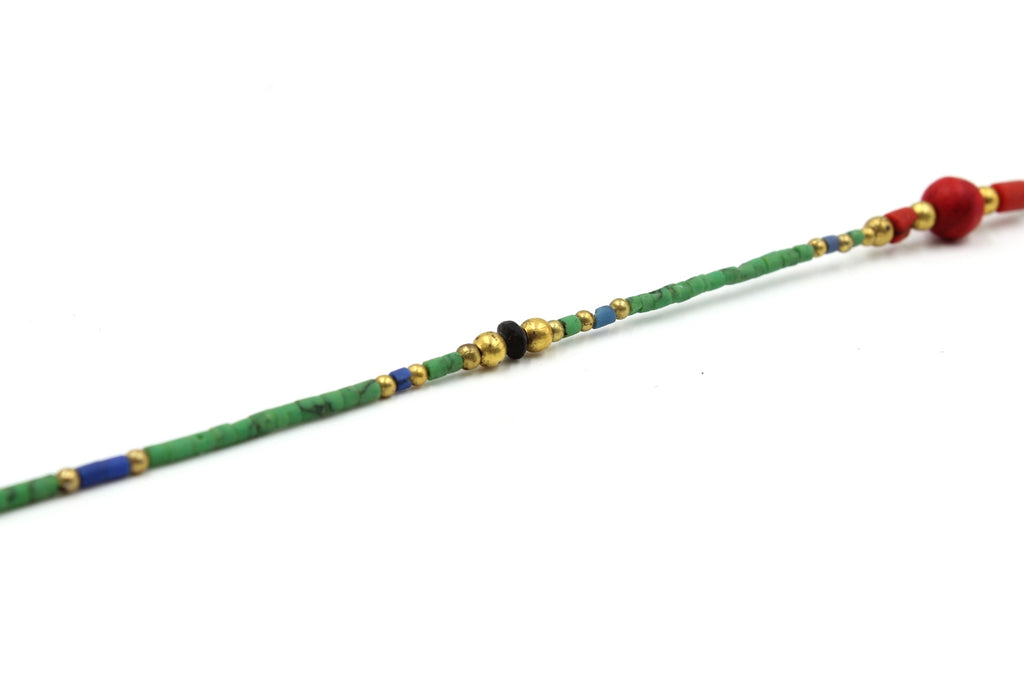 Dainy Coral & Green Turquoise Choker - Empire Gems International