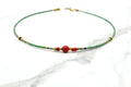 Dainy Coral & Green Turquoise Choker - Empire Gems International