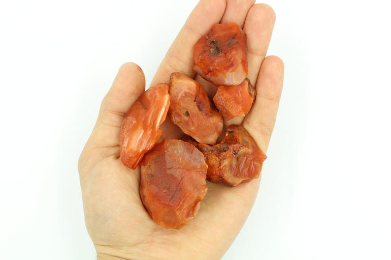 Rough Carnelian Palm Stone - Empire Gems International