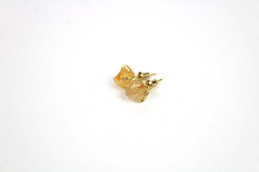 Dainty Raw Crystal Earrings