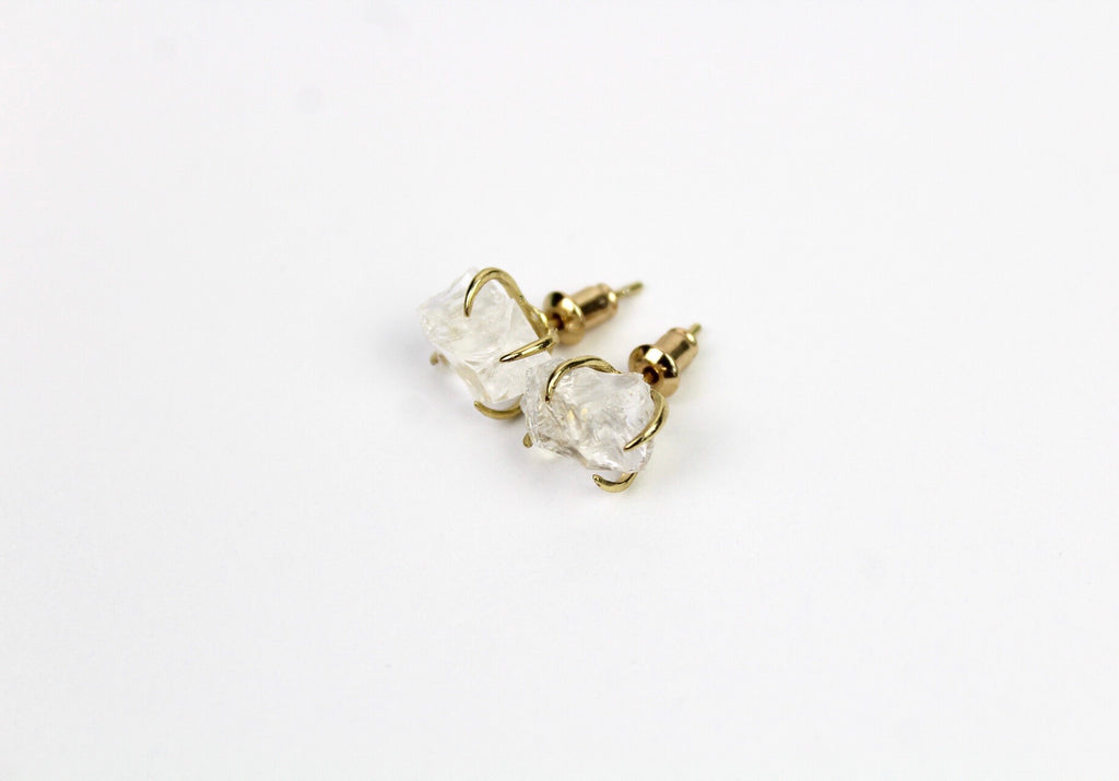 Dainty Raw Crystal Earrings