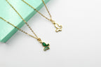Dainty Malachite Butterfly Necklace