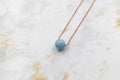 Dainty Aquamarine Gumdrop Pendant