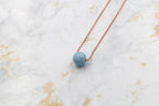Dainty Aquamarine Gumdrop Pendant