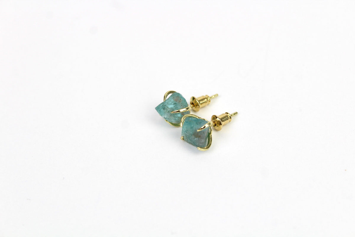 Dainty Raw Crystal Earrings