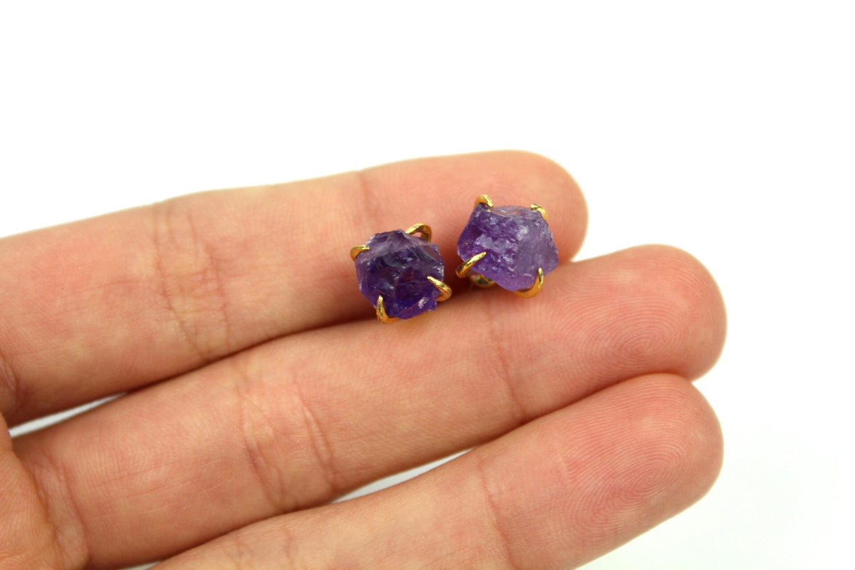 Dainty Raw Crystal Earrings