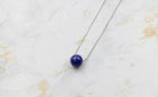 Dainty Lapis Gumdrop Pendant