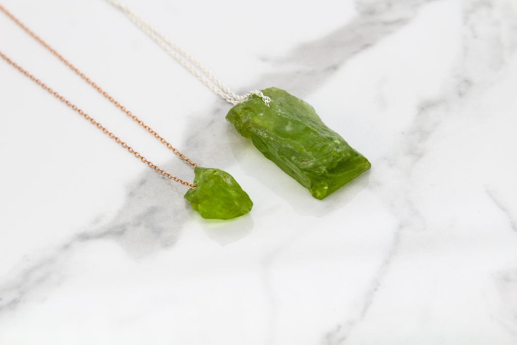 Raw Peridot Choker - Empire Gems International