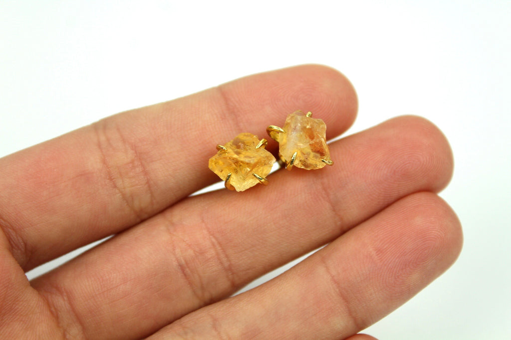 Dainty Raw Crystal Earrings