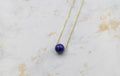 Dainty Lapis Gumdrop Pendant