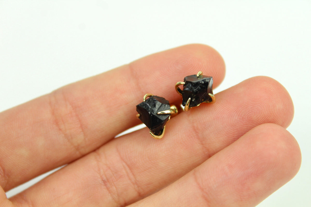 Dainty Raw Crystal Earrings